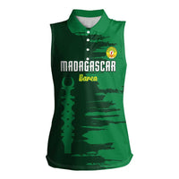 Custom Madagascar Football Women Sleeveless Polo Shirt Go Barea - Wonder Print Shop