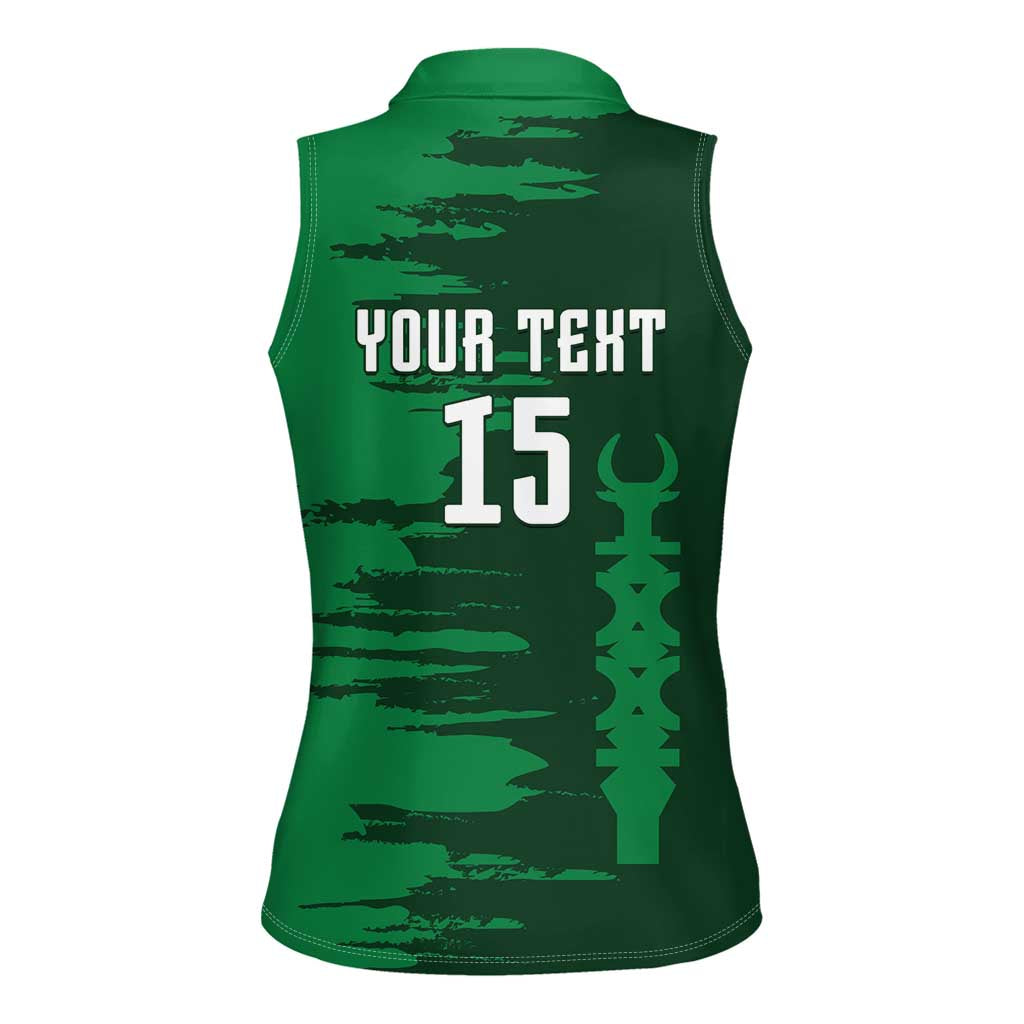 Custom Madagascar Football Women Sleeveless Polo Shirt Go Barea - Wonder Print Shop