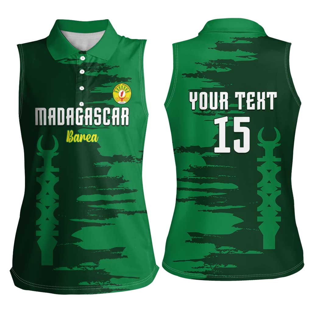 Custom Madagascar Football Women Sleeveless Polo Shirt Go Barea - Wonder Print Shop