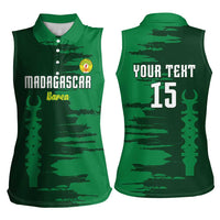 Custom Madagascar Football Women Sleeveless Polo Shirt Go Barea - Wonder Print Shop