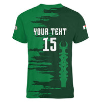 Custom Madagascar Football Women V-Neck T-Shirt Go Barea - Wonder Print Shop