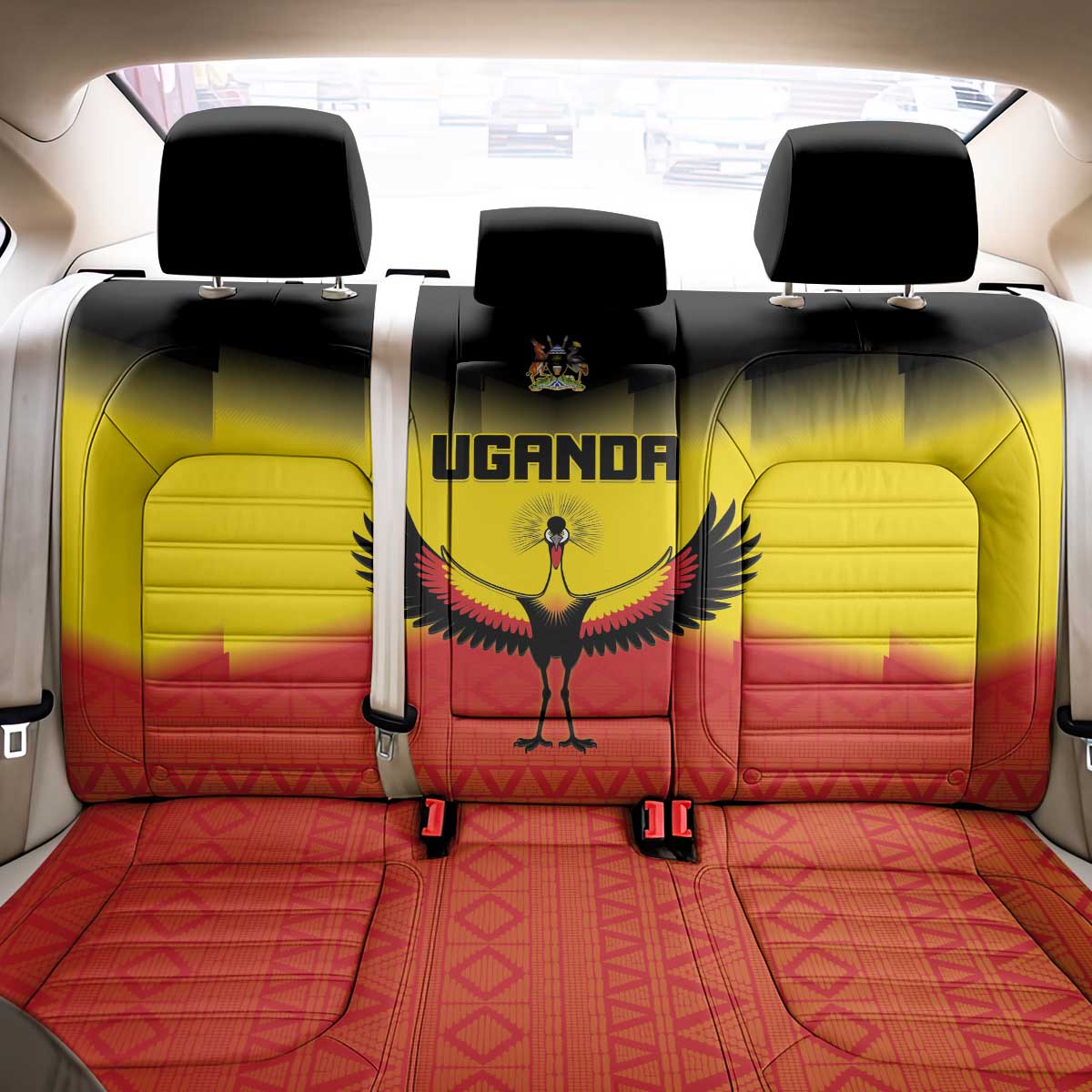 Uganda Football Back Car Seat Cover Go Cranes Go - Wonder Print Shop