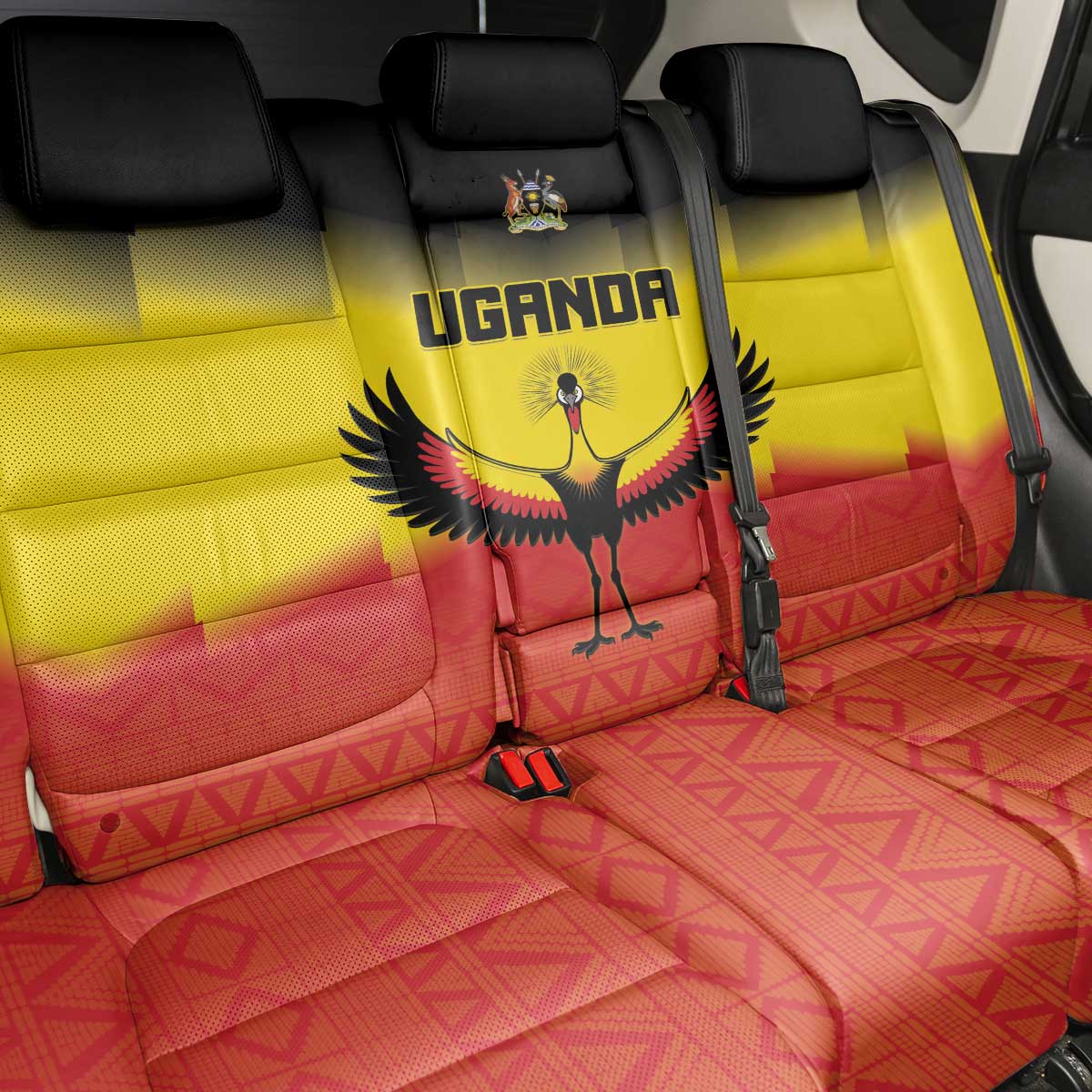 Uganda Football Back Car Seat Cover Go Cranes Go - Wonder Print Shop