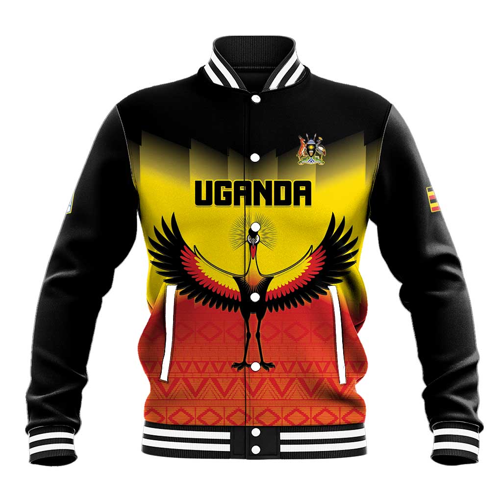 Custom Uganda Football Baseball Jacket Go Cranes Go - Wonder Print Shop