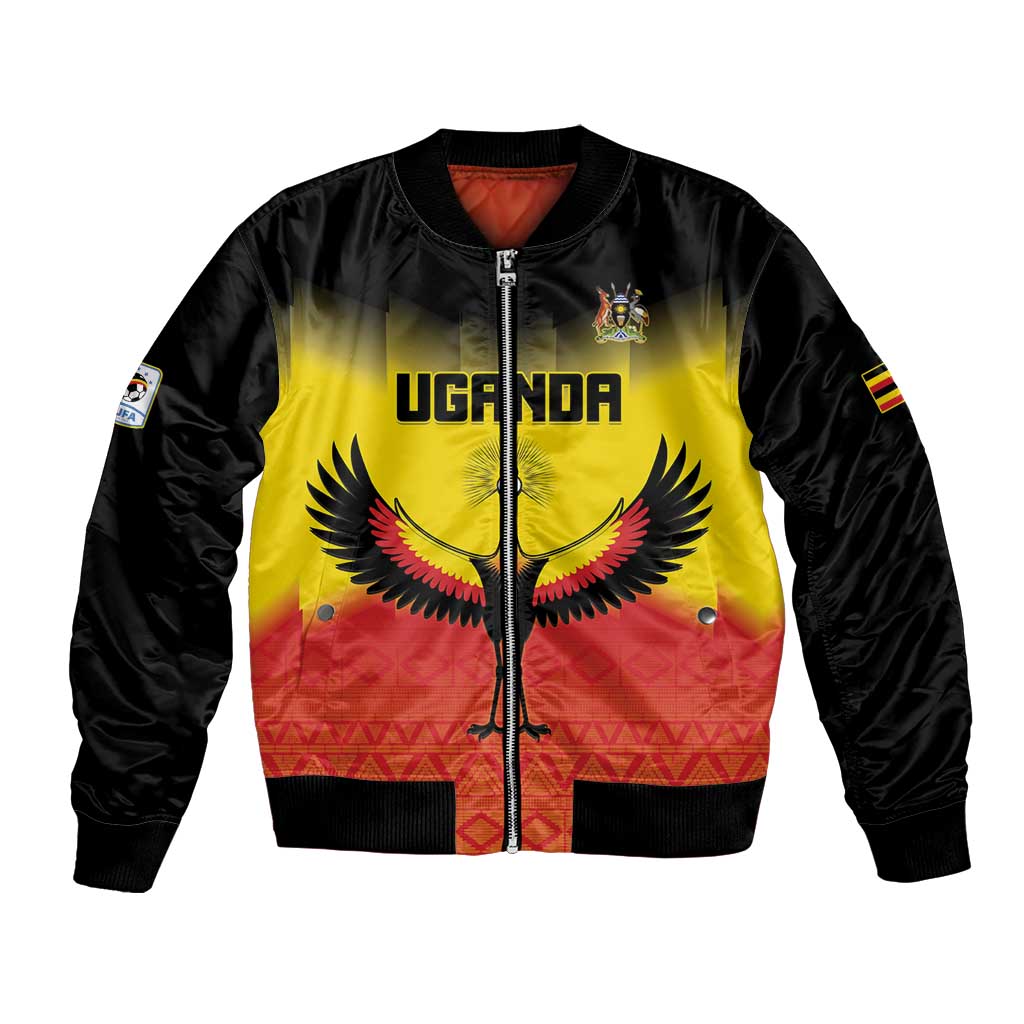 Custom Uganda Football Bomber Jacket Go Cranes Go - Wonder Print Shop