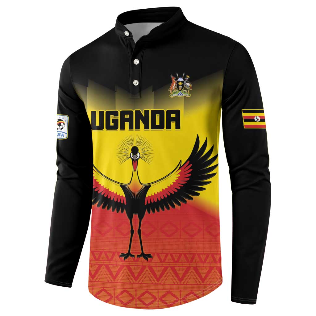 Custom Uganda Football Button Sweatshirt Go Cranes Go - Wonder Print Shop