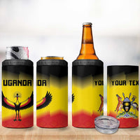Custom Uganda Football 4 in 1 Can Cooler Tumbler Go Cranes Go - Wonder Print Shop