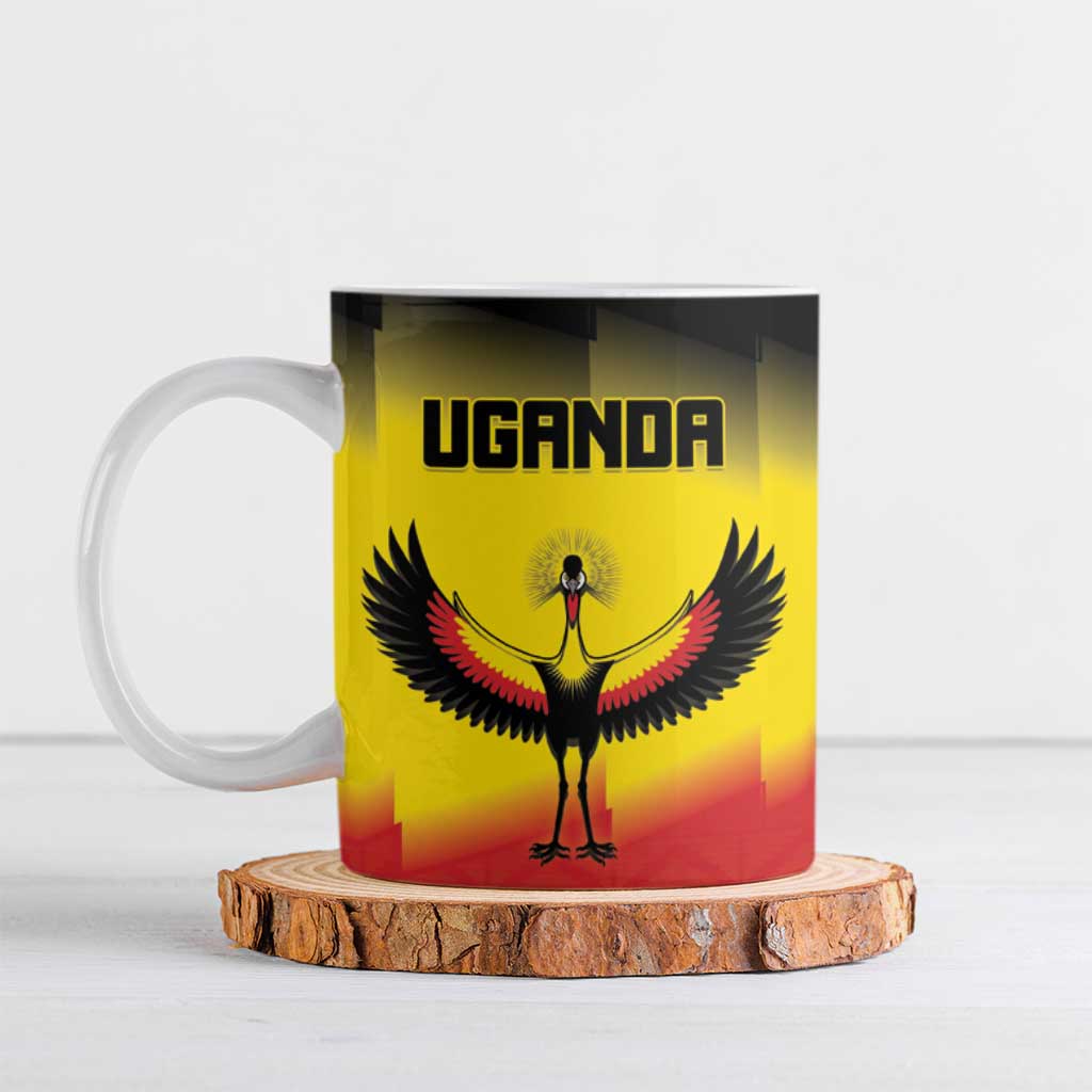 Custom Uganda Football Ceramic Mug Go Cranes Go - Wonder Print Shop