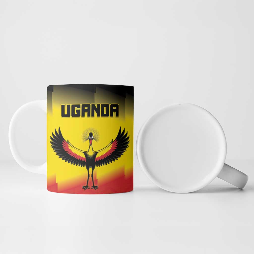 Custom Uganda Football Ceramic Mug Go Cranes Go - Wonder Print Shop