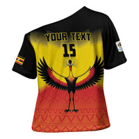Custom Uganda Football Cross Shoulder Shirt Go Cranes Go - Wonder Print Shop