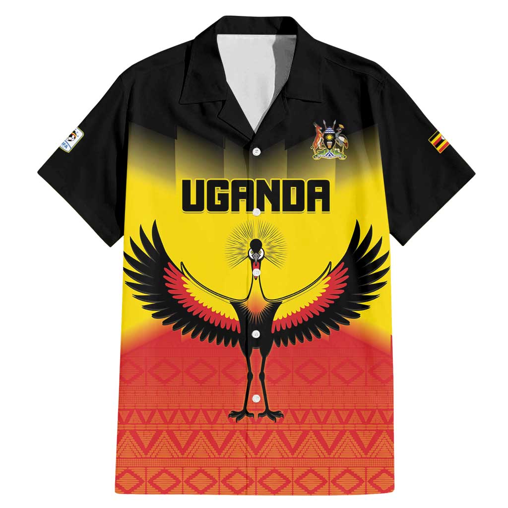 Custom Uganda Football Family Matching Mermaid Dress and Hawaiian Shirt Go Cranes Go - Wonder Print Shop