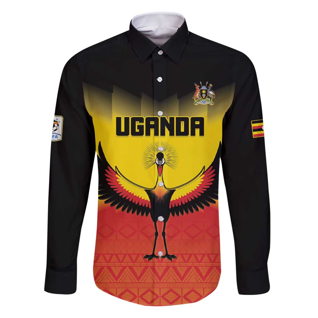Custom Uganda Football Family Matching Short Sleeve Bodycon Dress and Hawaiian Shirt Go Cranes Go - Wonder Print Shop