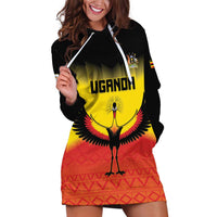 Custom Uganda Football Hoodie Dress Go Cranes Go - Wonder Print Shop