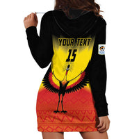 Custom Uganda Football Hoodie Dress Go Cranes Go - Wonder Print Shop