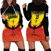 Custom Uganda Football Hoodie Dress Go Cranes Go - Wonder Print Shop