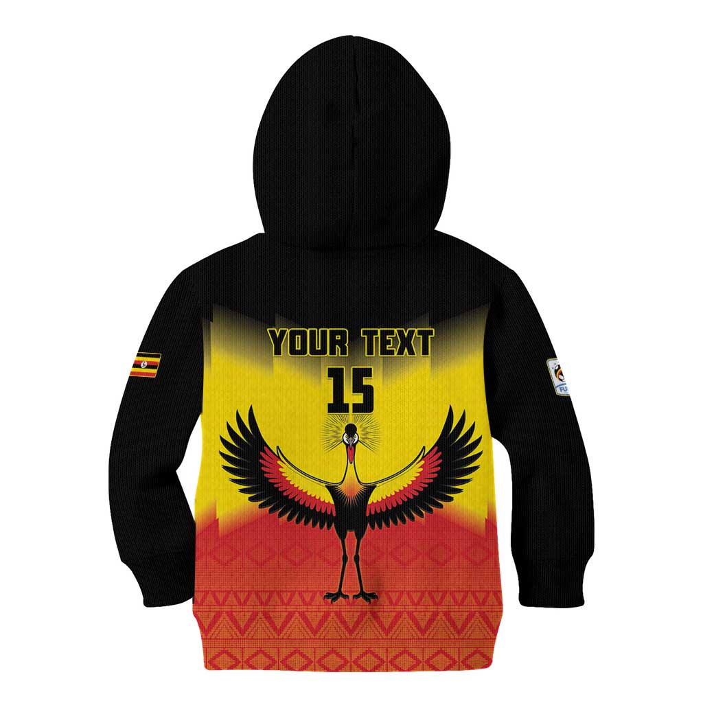 Custom Uganda Football Kid Hoodie Go Cranes Go - Wonder Print Shop