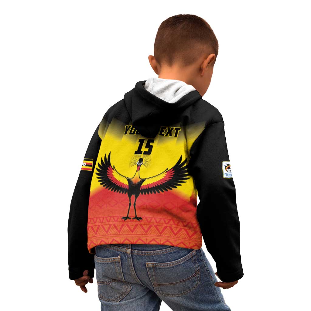 Custom Uganda Football Kid Hoodie Go Cranes Go - Wonder Print Shop