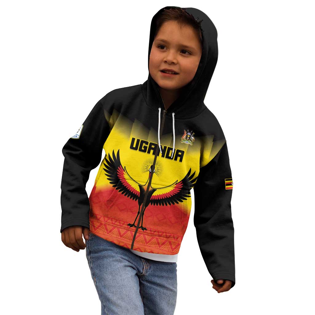 Custom Uganda Football Kid Hoodie Go Cranes Go - Wonder Print Shop