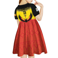 Custom Uganda Football Kid Short Sleeve Dress Go Cranes Go - Wonder Print Shop