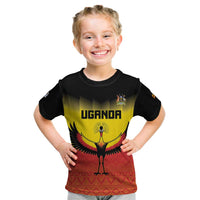 Custom Uganda Football Kid T Shirt Go Cranes Go - Wonder Print Shop