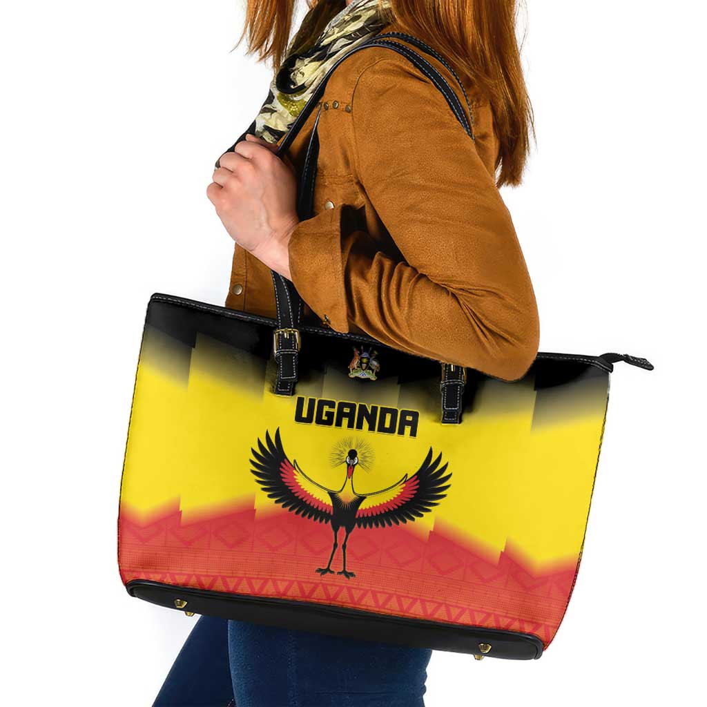 Uganda Football Leather Tote Bag Go Cranes Go - Wonder Print Shop