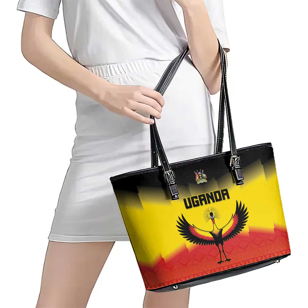 Uganda Football Leather Tote Bag Go Cranes Go - Wonder Print Shop