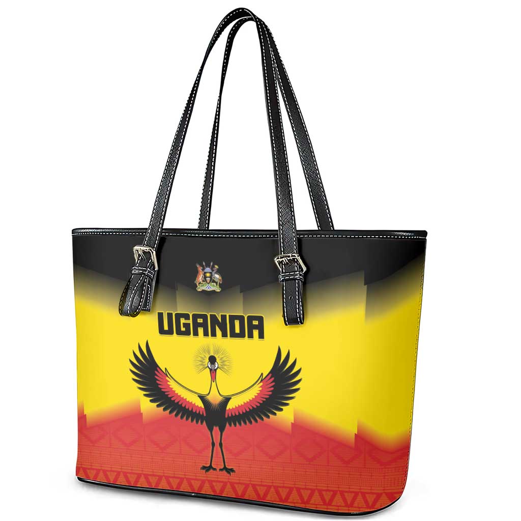 Uganda Football Leather Tote Bag Go Cranes Go - Wonder Print Shop