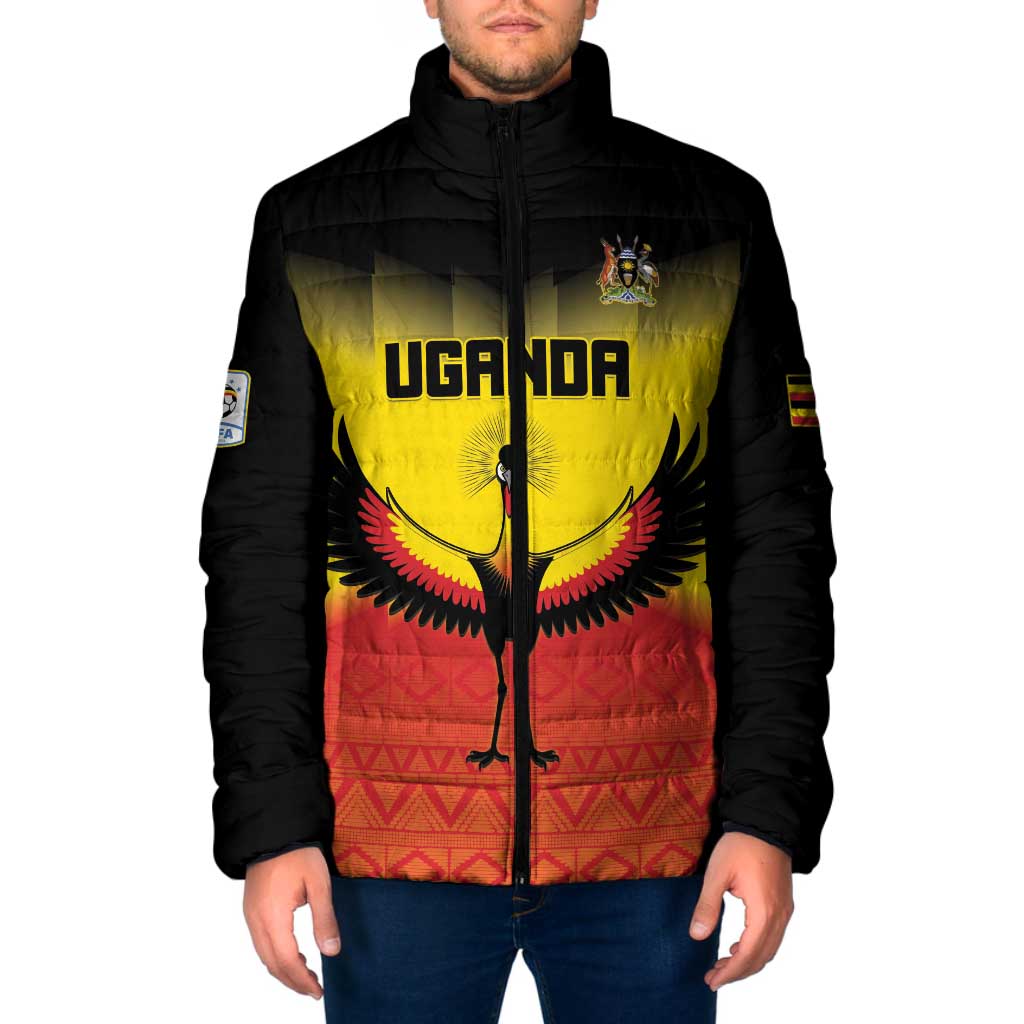 Custom Uganda Football Padded Jacket Go Cranes Go - Wonder Print Shop