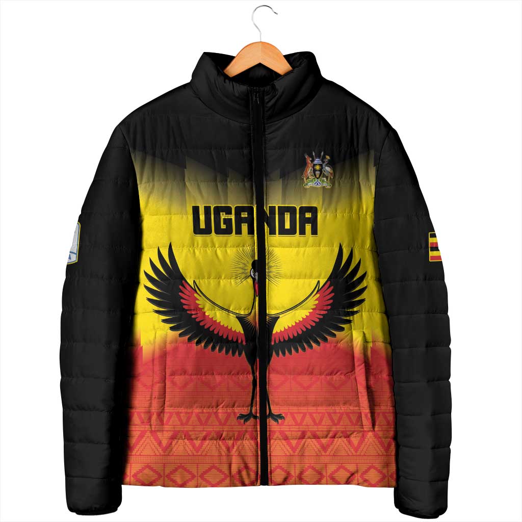 Custom Uganda Football Padded Jacket Go Cranes Go - Wonder Print Shop