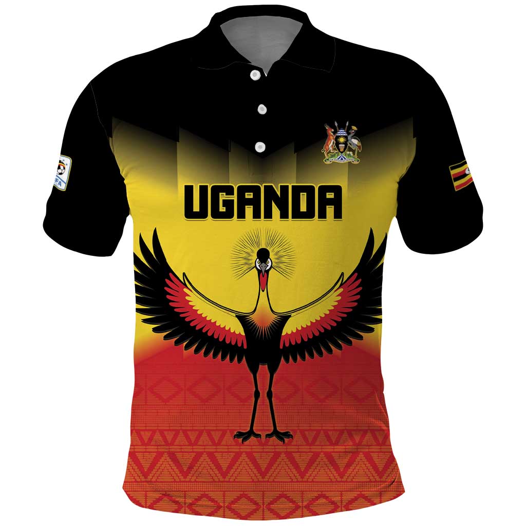 Custom Uganda Football Polo Shirt Go Cranes Go - Wonder Print Shop