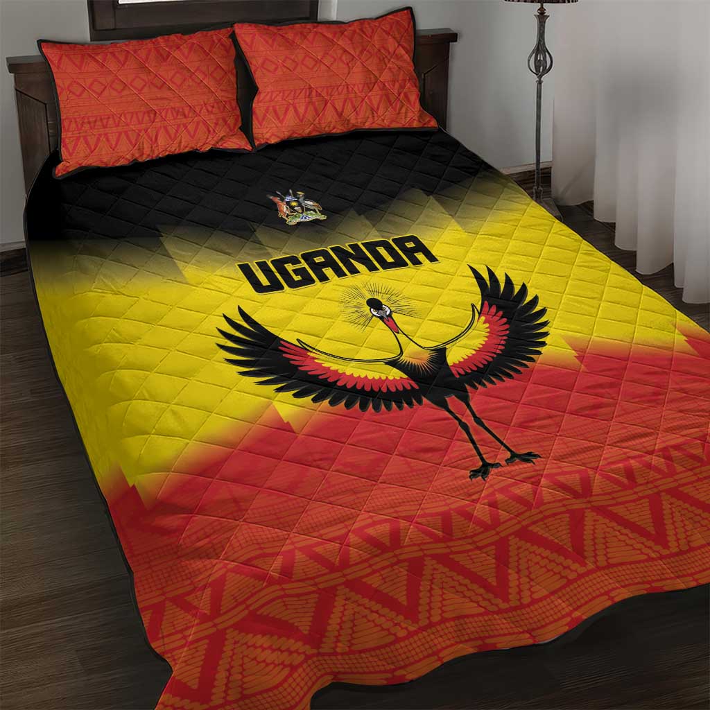 Uganda Football Quilt Bed Set Go Cranes Go - Wonder Print Shop