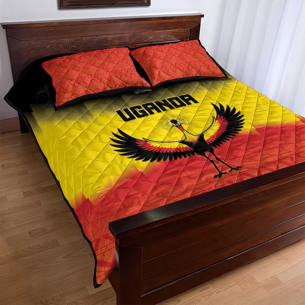 Uganda Football Quilt Bed Set Go Cranes Go - Wonder Print Shop