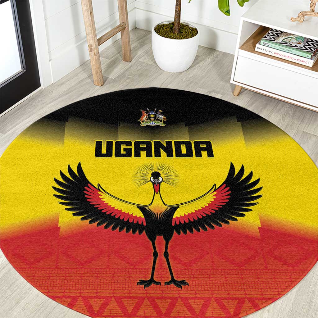 Uganda Football Round Carpet Go Cranes Go - Wonder Print Shop