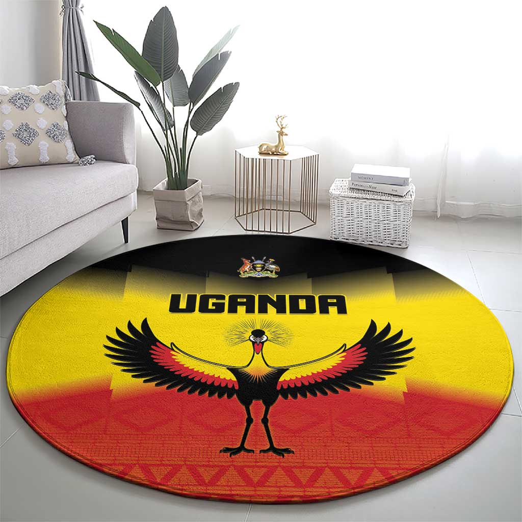 Uganda Football Round Carpet Go Cranes Go - Wonder Print Shop