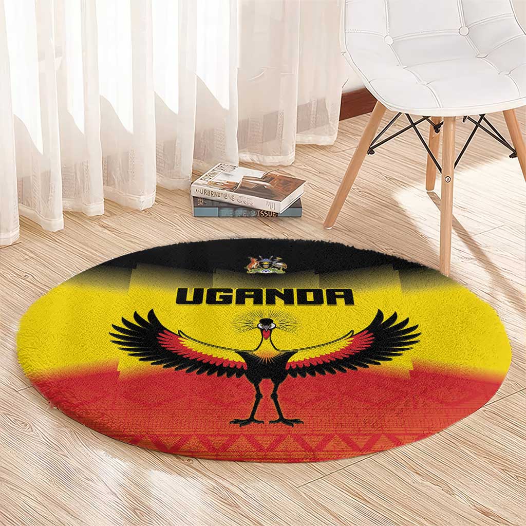 Uganda Football Round Carpet Go Cranes Go - Wonder Print Shop