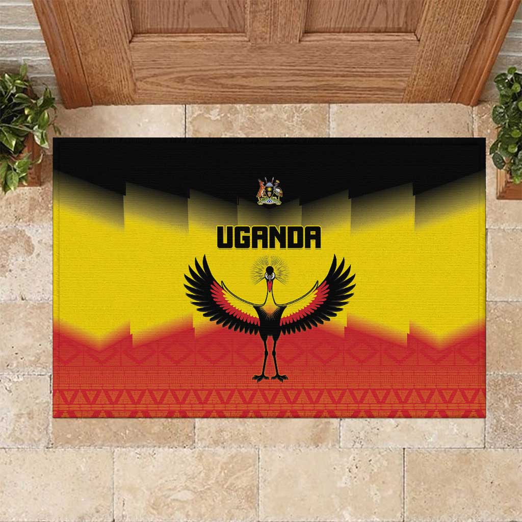 Uganda Football Rubber Doormat Go Cranes Go - Wonder Print Shop