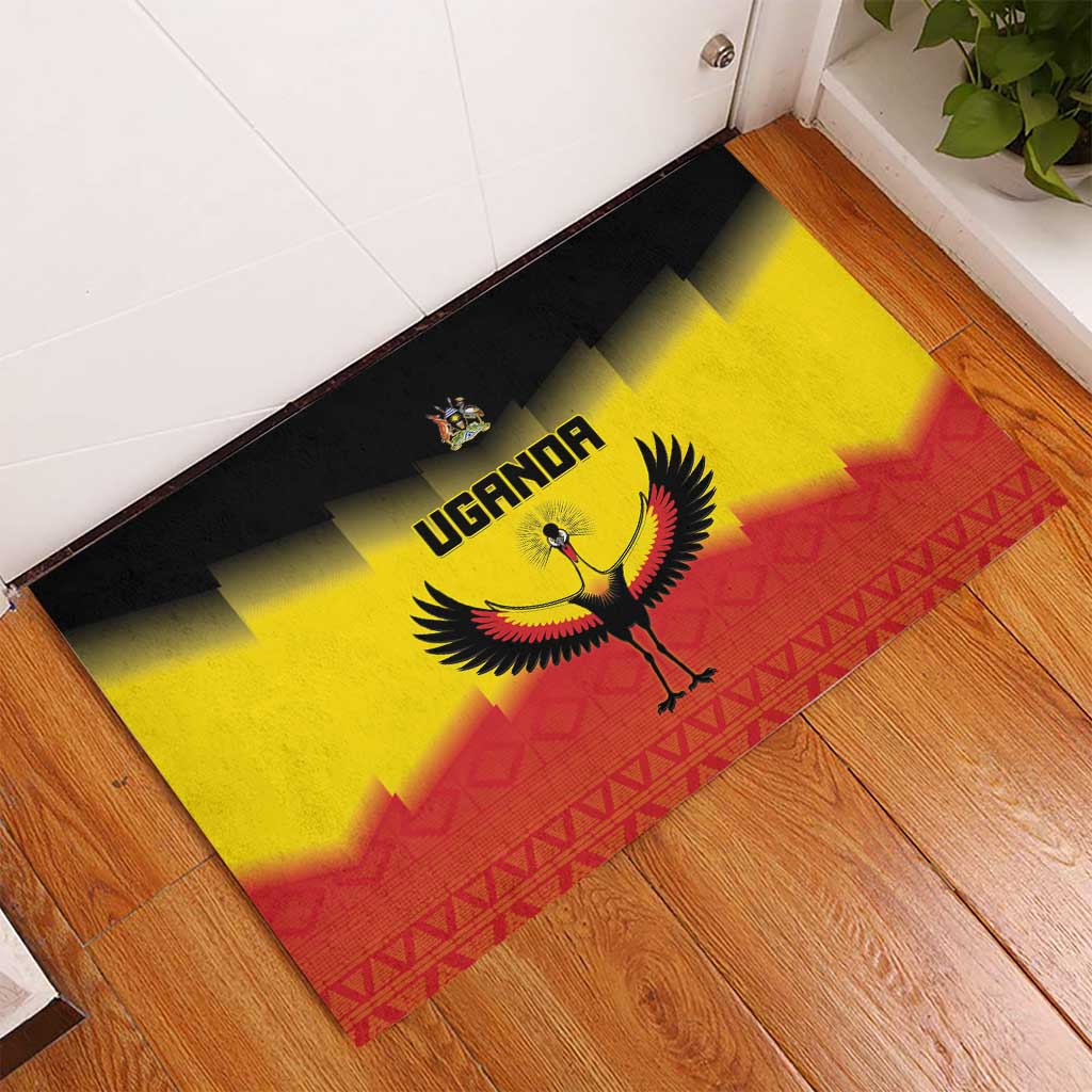 Uganda Football Rubber Doormat Go Cranes Go - Wonder Print Shop
