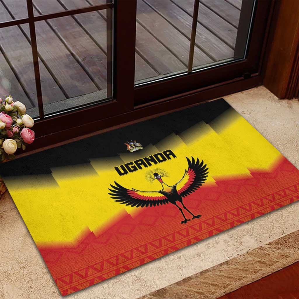 Uganda Football Rubber Doormat Go Cranes Go - Wonder Print Shop