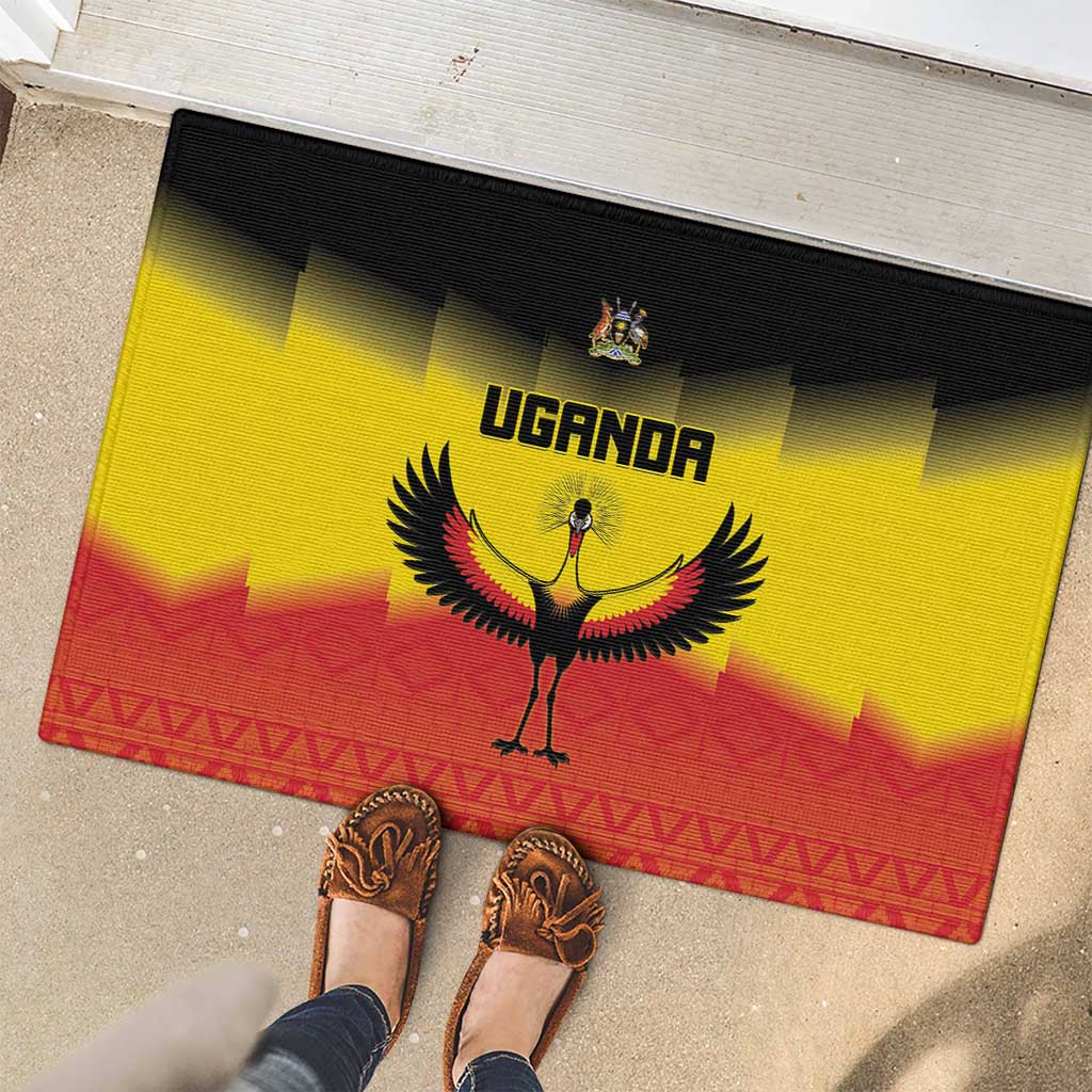 Uganda Football Rubber Doormat Go Cranes Go - Wonder Print Shop