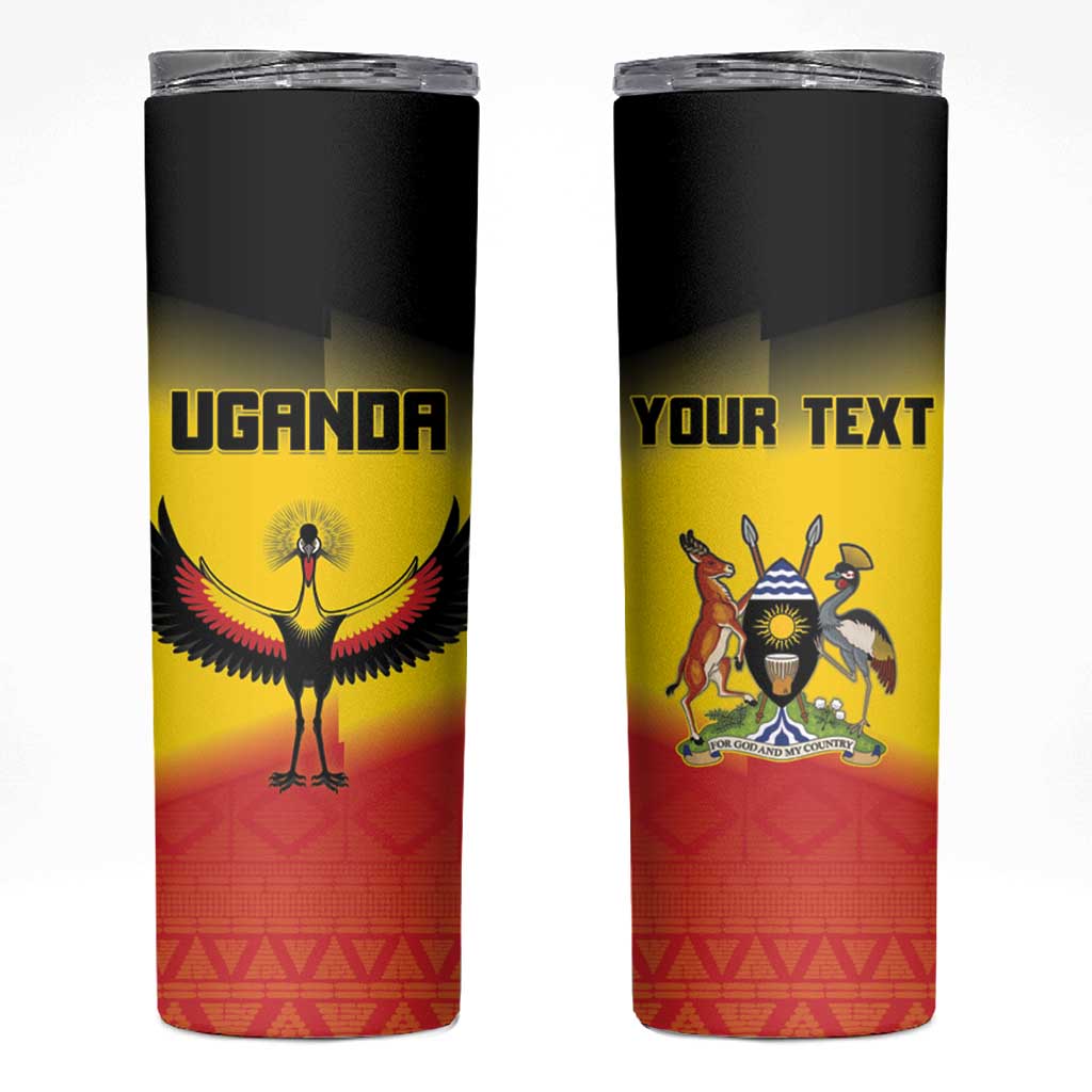 Custom Uganda Football Skinny Tumbler Go Cranes Go - Wonder Print Shop