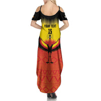 Custom Uganda Football Summer Maxi Dress Go Cranes Go - Wonder Print Shop