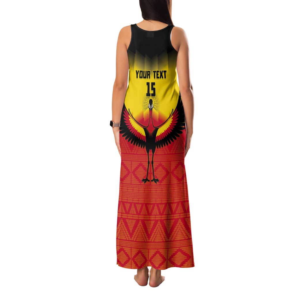 Custom Uganda Football Tank Maxi Dress Go Cranes Go - Wonder Print Shop