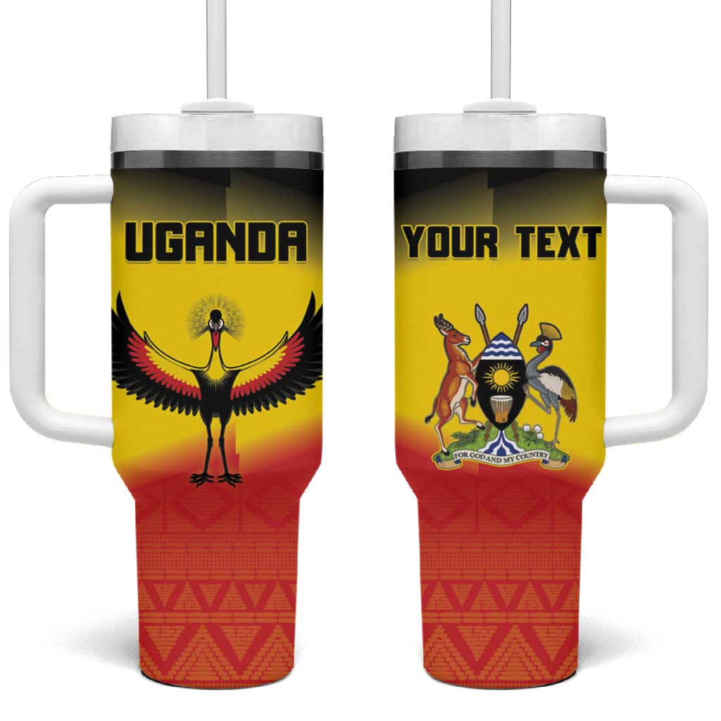 Custom Uganda Football Tumbler With Handle Go Cranes Go - Wonder Print Shop