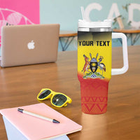 Custom Uganda Football Tumbler With Handle Go Cranes Go - Wonder Print Shop