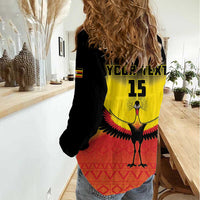 Custom Uganda Football Women Casual Shirt Go Cranes Go - Wonder Print Shop