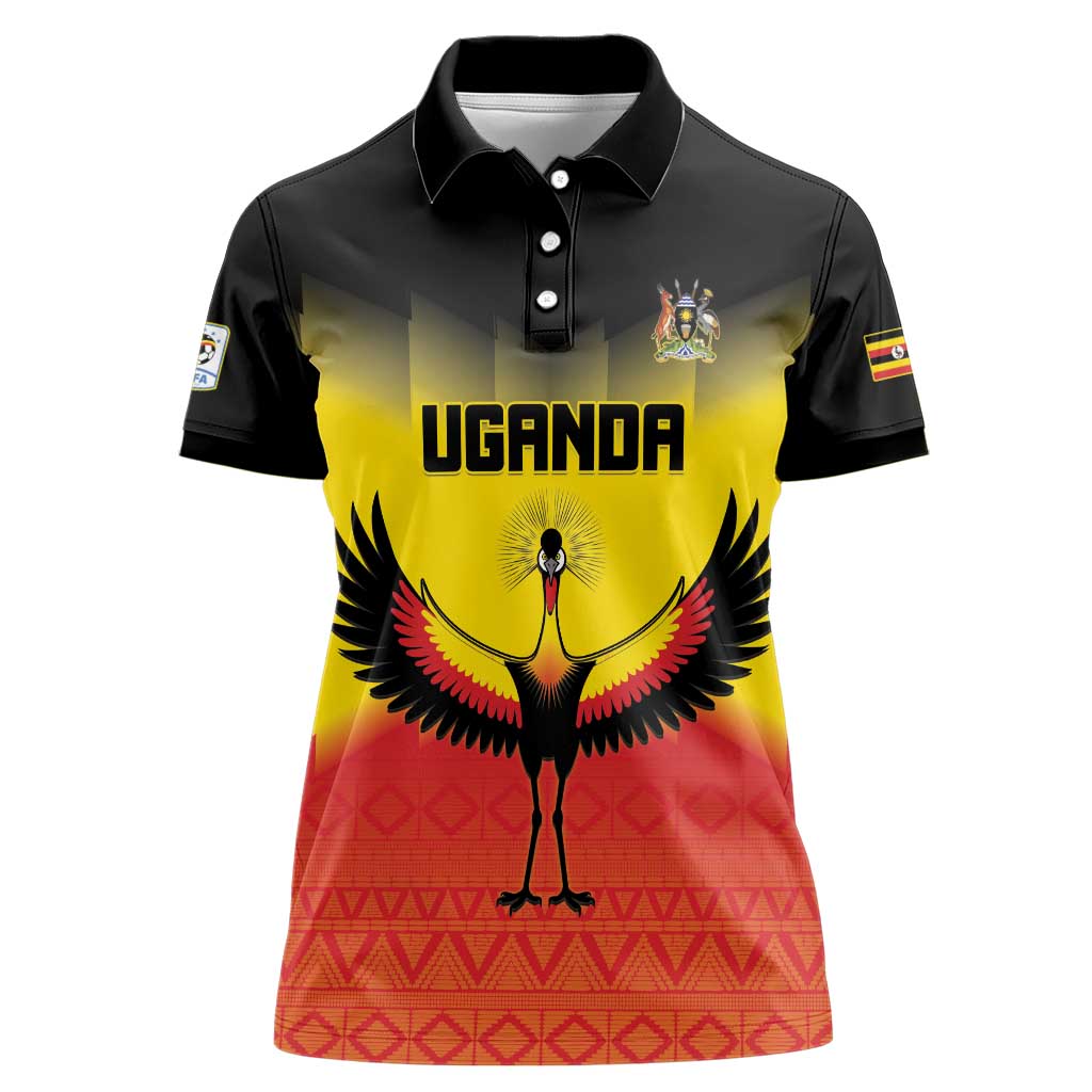 Custom Uganda Football Women Polo Shirt Go Cranes Go - Wonder Print Shop