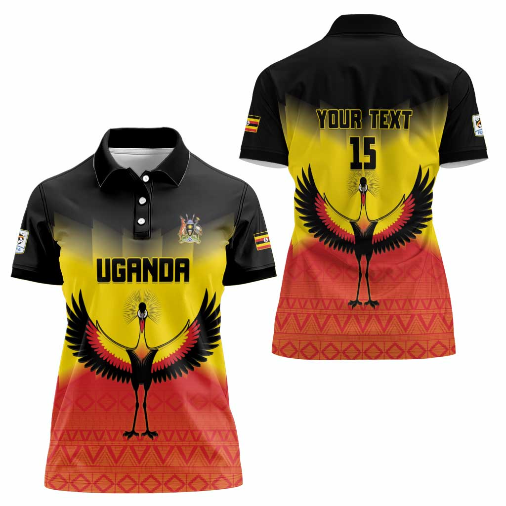 Custom Uganda Football Women Polo Shirt Go Cranes Go - Wonder Print Shop
