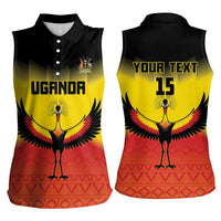 Custom Uganda Football Women Sleeveless Polo Shirt Go Cranes Go - Wonder Print Shop