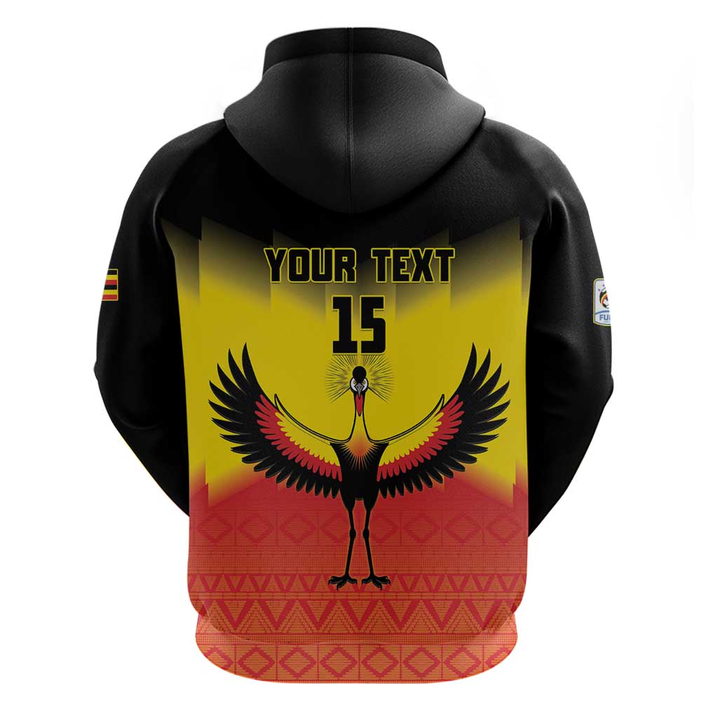 Custom Uganda Football Zip Hoodie Go Cranes Go - Wonder Print Shop
