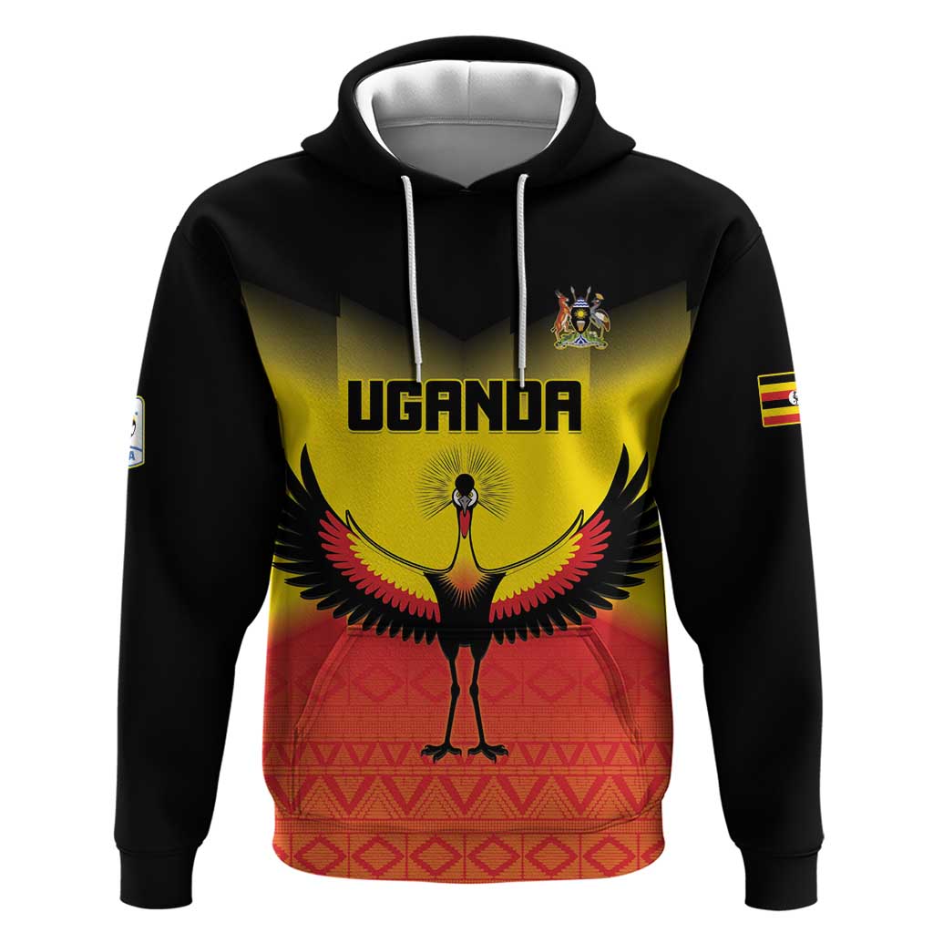 Custom Uganda Football Zip Hoodie Go Cranes Go - Wonder Print Shop